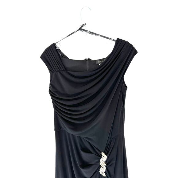 Tadashi Shoji Dress Black Sleeveless Mother of the Bride Formal Evening Medium - Picture 4 of 12